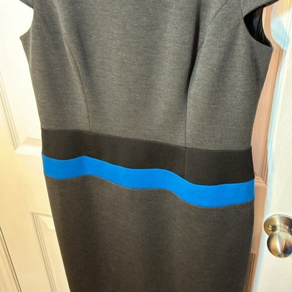 Anne Klein colour block cap sleeve midi career dress Size 8 - Picture 5 of 8